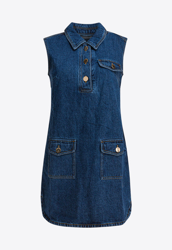 Self-Portrait Denim Mini Dress Blue PF25-803S-BLBLUE_82726
