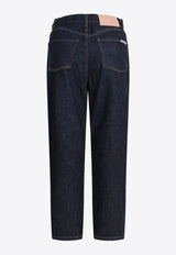 Self-Portrait Logo Patch Straight-Leg Jeans Blue PF25-827P-BLBLUE_87a7daf6-646f-4a71-aa5c-31b75996b0c4