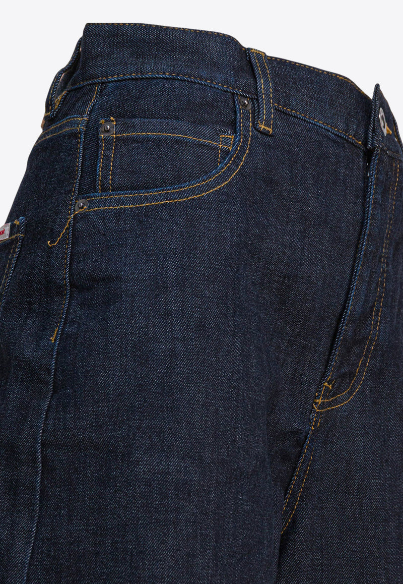 Self-Portrait Logo Patch Straight-Leg Jeans Blue PF25-827P-BLBLUE_87a7daf6-646f-4a71-aa5c-31b75996b0c4