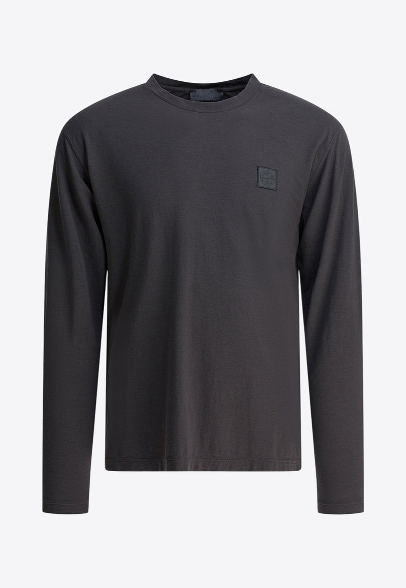 Stone Island Compass Patch Long-Sleeved T-shirt Gray 2100033S0F11V0067_97f802e9-006f-4e01-b07f-67e630076aab