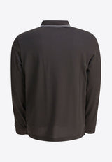 Stone Island Compass Patch Long-Sleeved Polo T-shirt Gray 2200006S0018V0062_82586