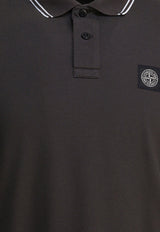 Stone Island Compass Patch Long-Sleeved Polo T-shirt Gray 2200006S0018V0062_82586