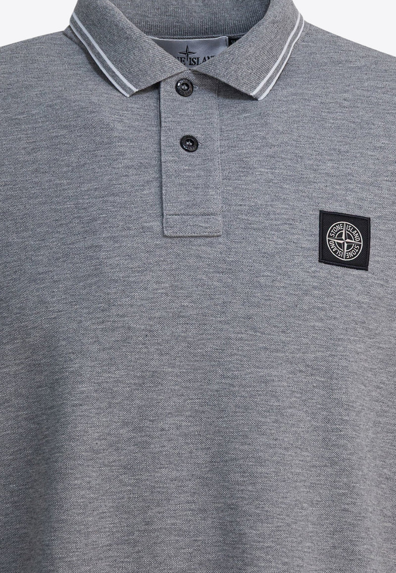 Stone Island Compass Patch Long-Sleeved Polo T-shirt Gray 2200006S0018V0M64_7c9e13cd-cdf8-44b8-9c7b-3f2d4ff0153c