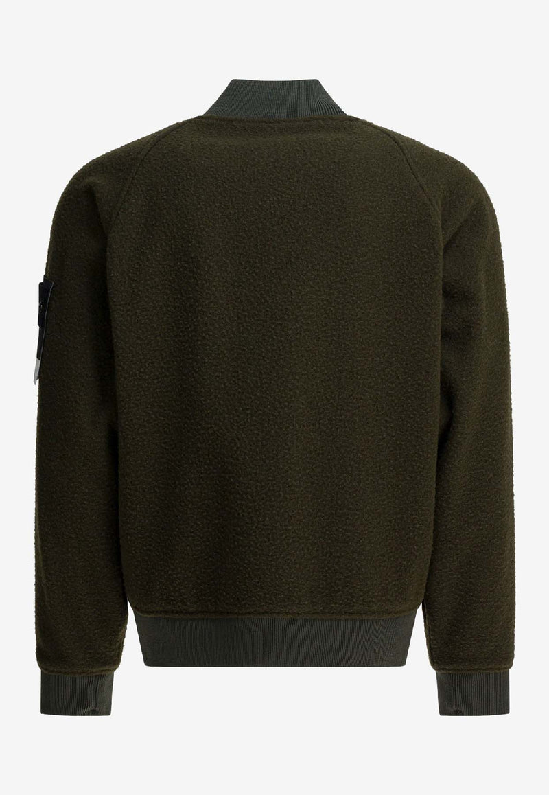 Stone Island Logo Patch Zip-Up Bomber Jacket Green 4100111S0214V0054_472b6dd7-372a-49b4-b607-b35e1c75d3e9