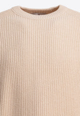 Stone Island Logo Patch Knitted Sweater Beige 5100012S00TAV0093_82452