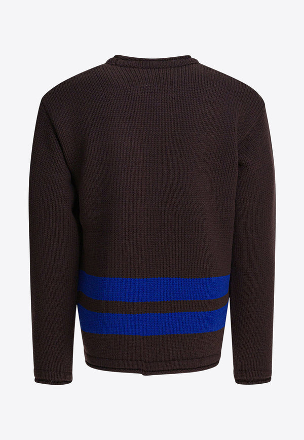 Stone Island Logo Print Wool Sweater  Brown 5100029S00XDV007B_2e88f544-2b98-438c-8bf6-aa6a3fd0c22b