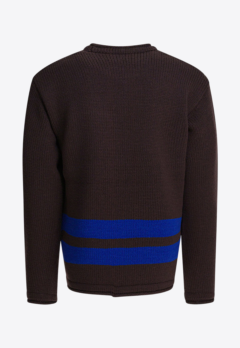 Stone Island Logo Print Wool Sweater  Brown 5100029S00XDV007B_2e88f544-2b98-438c-8bf6-aa6a3fd0c22b