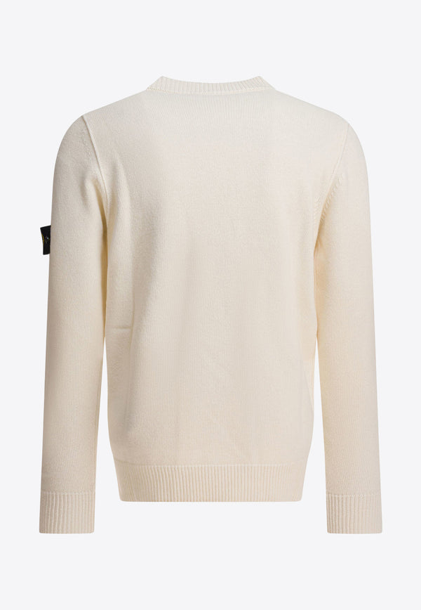 Stone Island Compass Patch Wool Sweater  Cream 5100072S00A3V0093_82951