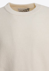 Stone Island Compass Patch Wool Sweater  Cream 5100072S00A3V0093_82951