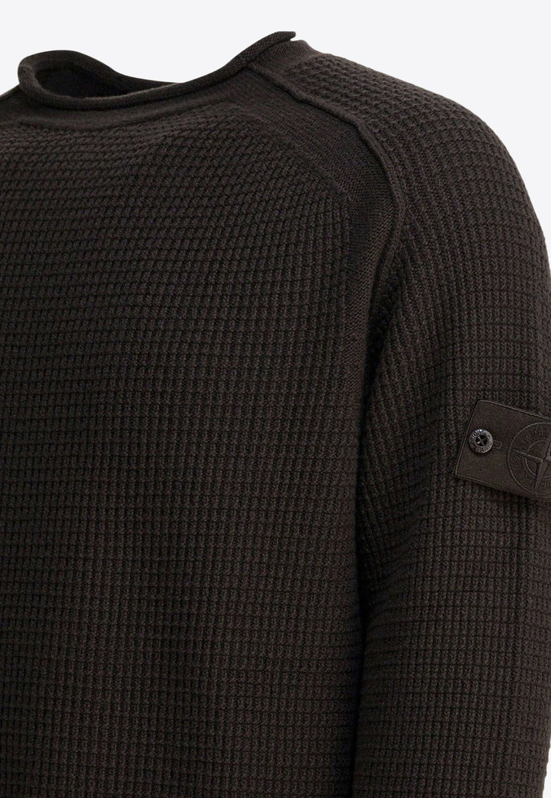 Stone Island Ghost Waffle Knit Wool Sweater Brown 5100082S00FGV0070_934f08b6-f0e3-4b60-822c-0cc354c4dceb