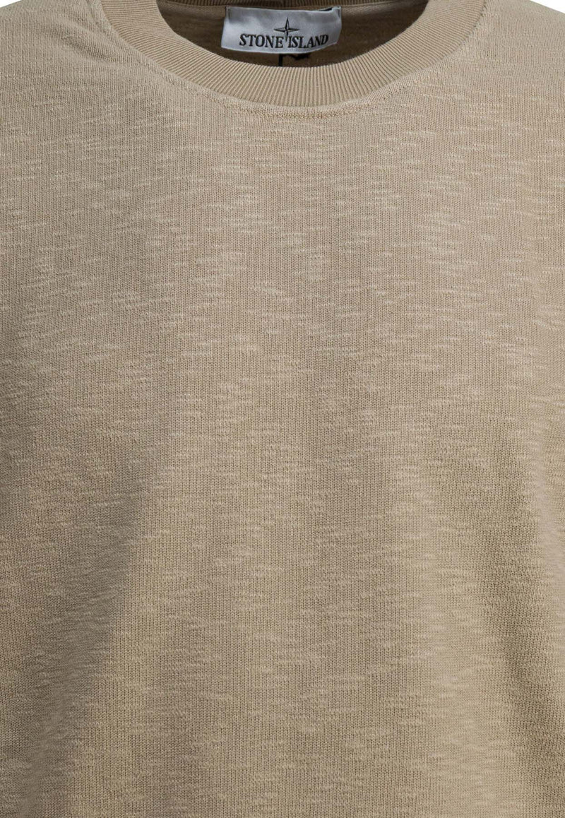 Stone Island Logo Patch Crewneck Sweatshirt Beige 6100053S0238V009A_003be556-6fa7-4136-b3a4-2b77cb0e2fec