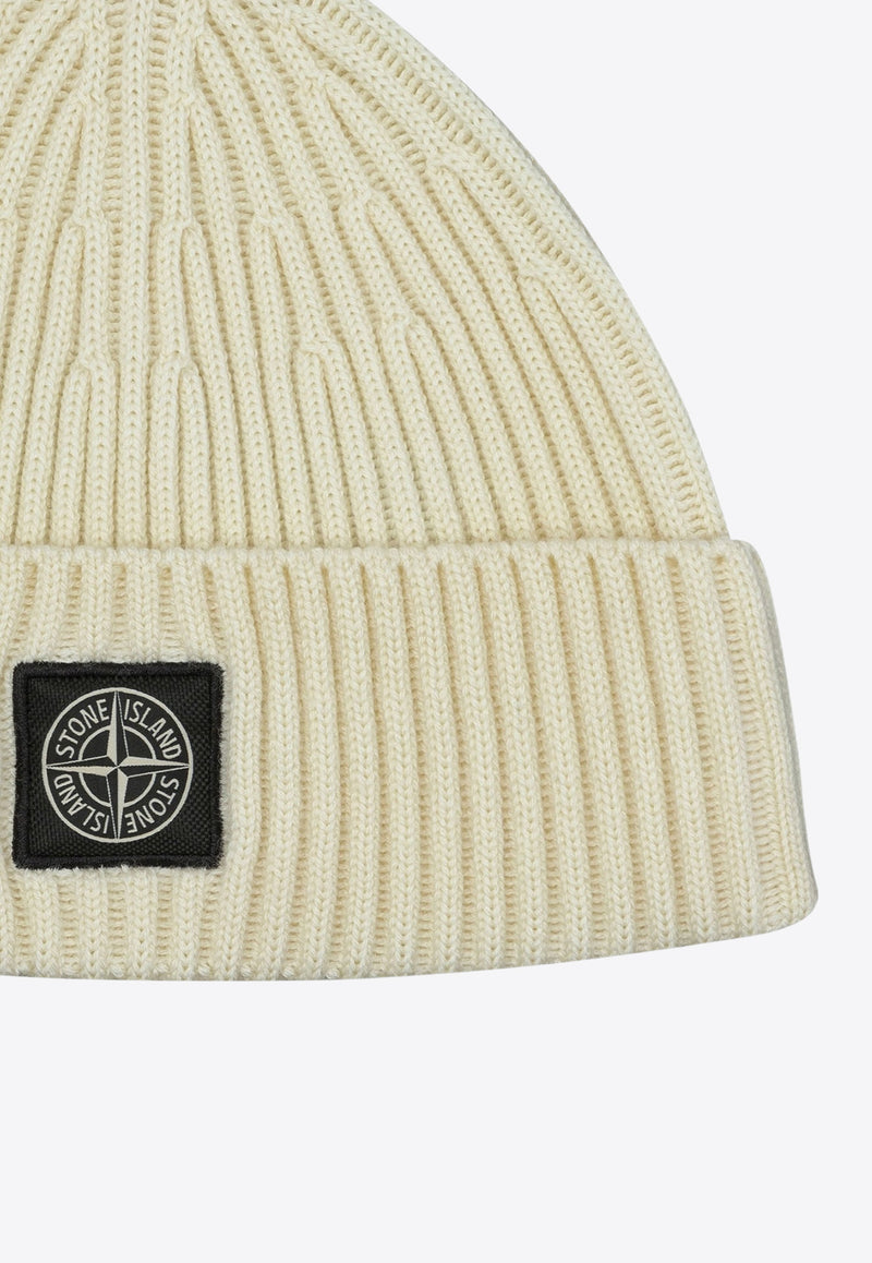 Stone Island Compass Patch Wool Beanie Cream N100002S00C3V0093_8c247d9b-1dee-4ed6-958d-b4f3216e529e