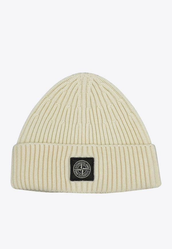 Stone Island Compass Patch Wool Beanie Cream N100002S00C3V0093_8c247d9b-1dee-4ed6-958d-b4f3216e529e