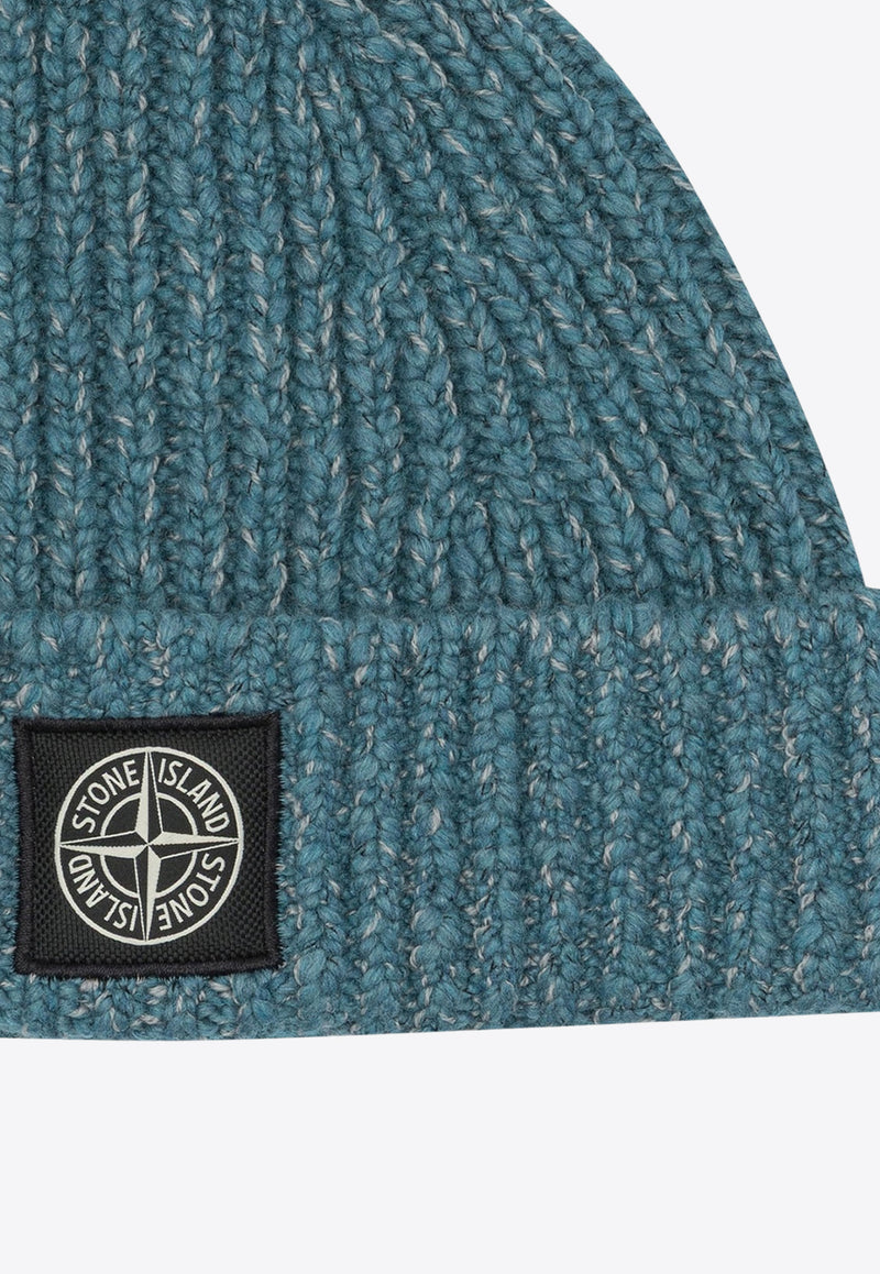 Stone Island Compass Patch Wool Beanie Blue N100014S00N1V0M57_ad5b177c-283b-4352-acc8-bf8c01821bb5