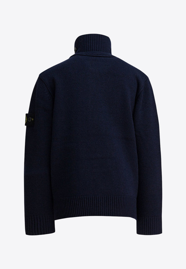 Stone Island Junior Boys Logo Patch Turtleneck Sweater Blue 5100003S00M1V0020_9a765c58-9f3b-4d4b-926e-2d157839cee5
