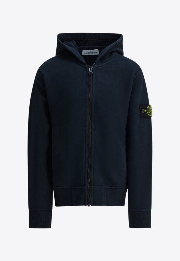 Stone Island Junior Boys Zip-Up Hooded Sweatshirt Blue 6100003S0A20V0020_082ed1c3-6fd5-4aeb-9672-820c7f7da2cc