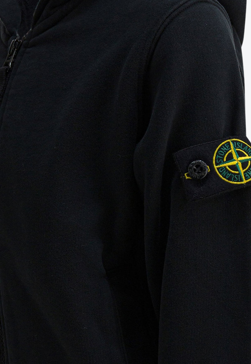 Stone Island Junior Boys Zip-Up Hooded Sweatshirt Black 6100003S0A20V0029_a307050b-aa37-4b5e-abc4-5756732d67e0