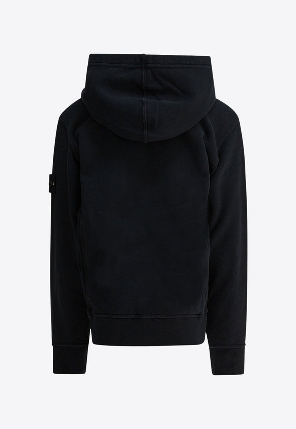Stone Island Junior Boys Logo Patch Hooded Sweatshirt Black 6100004S0A20V0029_48d34229-d597-44f4-823e-fcd989551399