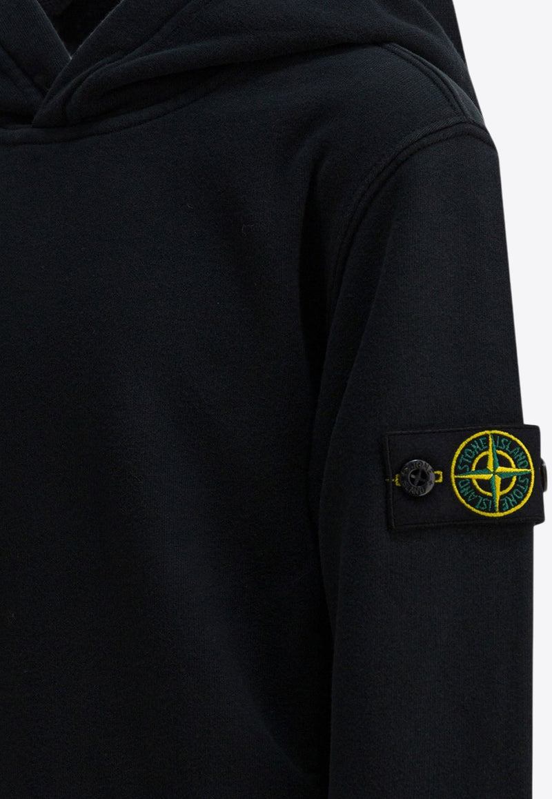 Stone Island Junior Boys Logo Patch Hooded Sweatshirt Black 6100004S0A20V0029_48d34229-d597-44f4-823e-fcd989551399