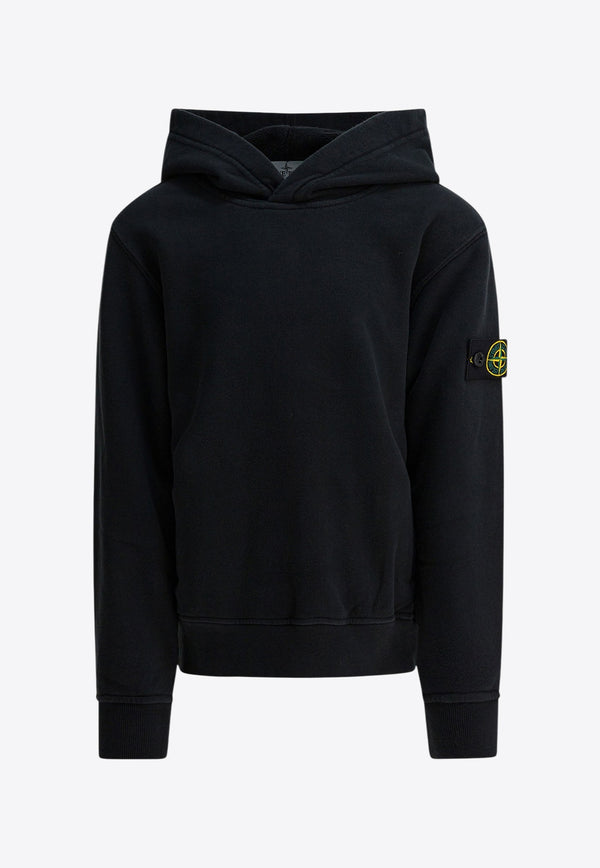 Stone Island Junior Boys Logo Patch Hooded Sweatshirt Black 6100004S0A20V0029_48d34229-d597-44f4-823e-fcd989551399