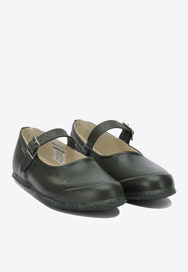 Superga 803 Mary-Jane Rubber Ballet Flats Dark Green S3143IWA0K_5eaa19c5-c30e-42b6-83f3-12f6ff2df73a