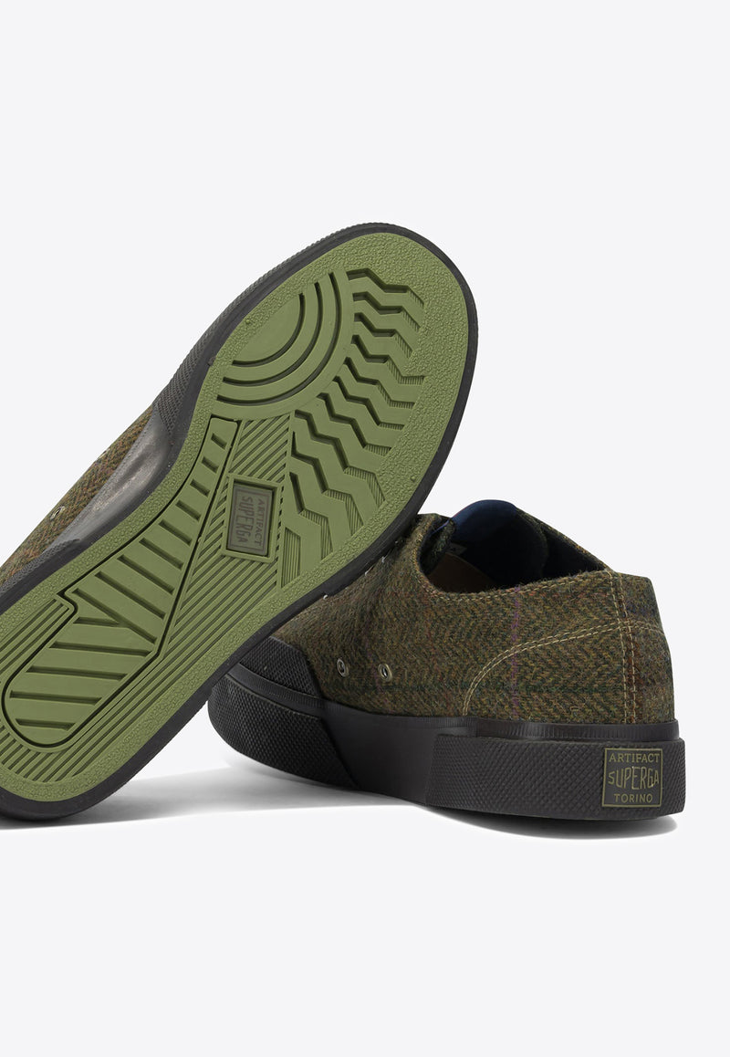 Superga 2432 Canvas Check Low-Top Sneakers Green S5134MWA02_7ee6d472-7122-4931-ad1e-df25498c112f