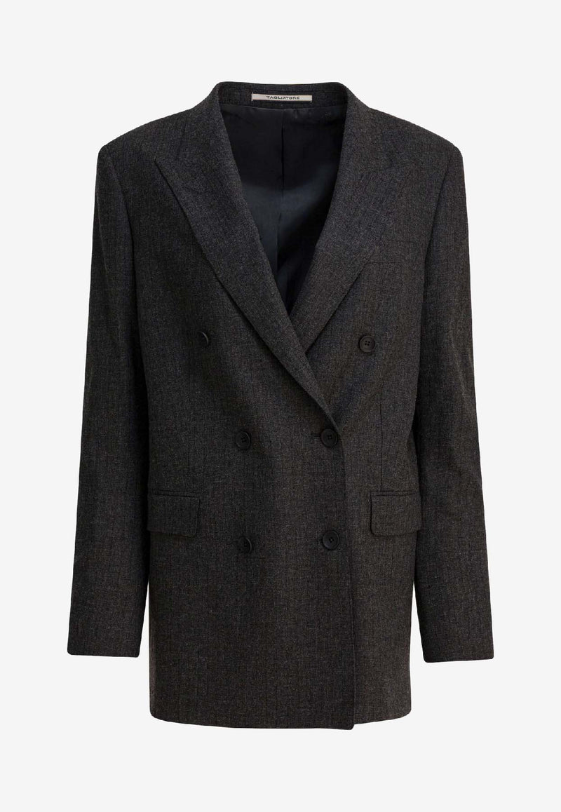 Tagliatore Double-Breasted Wool Blazer Gray J-JASMINE10BA40003S1098_1d1e2d60-4b5d-48ab-af15-0bbde4ef0635