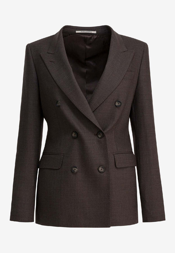 Tagliatore Double-Breasted Wool Blazer Brown J-PARIGI10B310016M1381_ea243487-e432-49f0-ac05-6950c43874cb