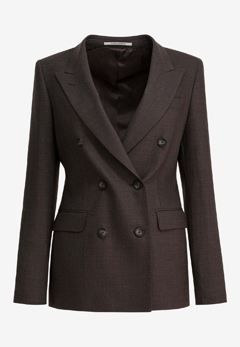 Tagliatore Double-Breasted Wool Blazer Brown J-PARIGI10B310016M1381_ea243487-e432-49f0-ac05-6950c43874cb