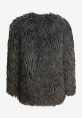 Thelaurent Buttoned Faux Fur Jacket TLR25JKGY70GRAY_279f4404-afb0-4c35-a64b-f8fbd01764a1