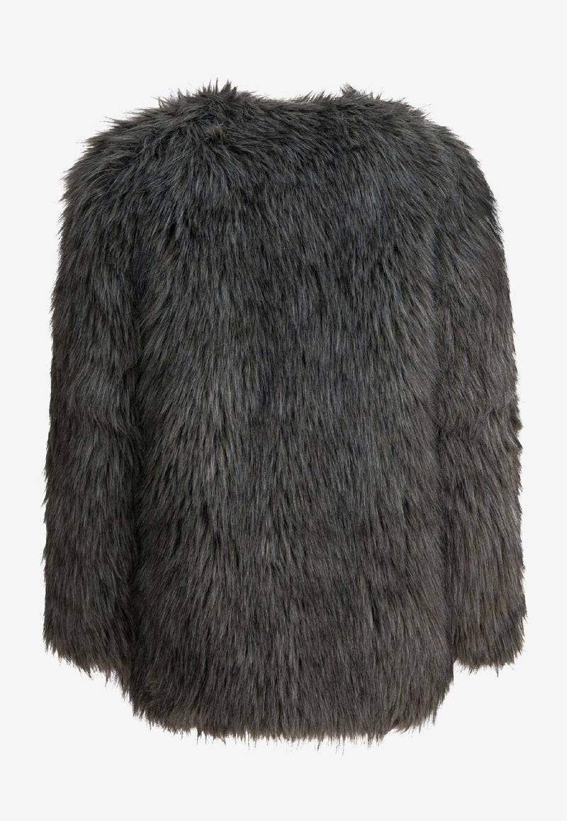 Thelaurent Buttoned Faux Fur Jacket TLR25JKGY70GRAY_279f4404-afb0-4c35-a64b-f8fbd01764a1