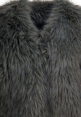 Thelaurent Buttoned Faux Fur Jacket TLR25JKGY70GRAY_279f4404-afb0-4c35-a64b-f8fbd01764a1