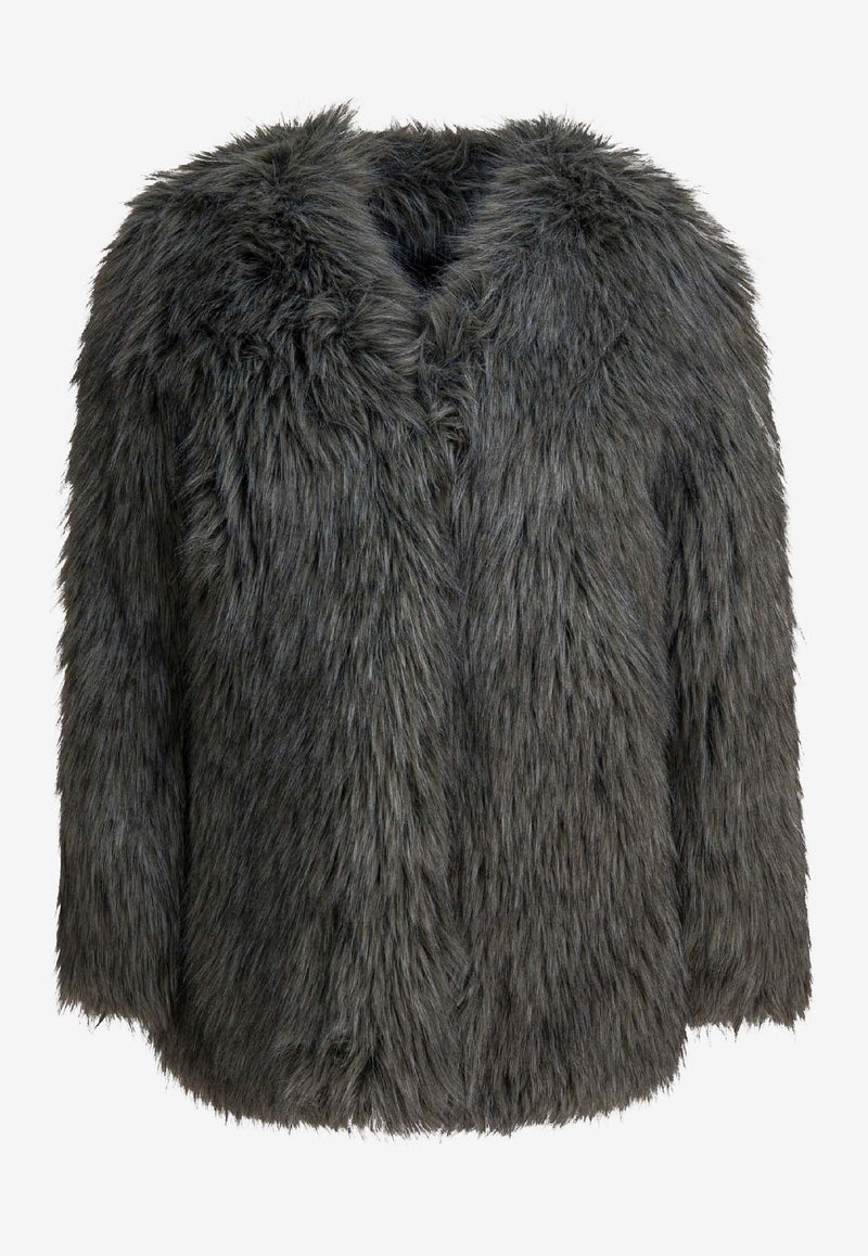 Thelaurent Buttoned Faux Fur Jacket TLR25JKGY70GRAY_279f4404-afb0-4c35-a64b-f8fbd01764a1