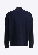 Thom Browne Half-Zip Ribbed Sweater Blue MJT503A03037415_d6c13f2f-131f-492e-b176-e96854db8378