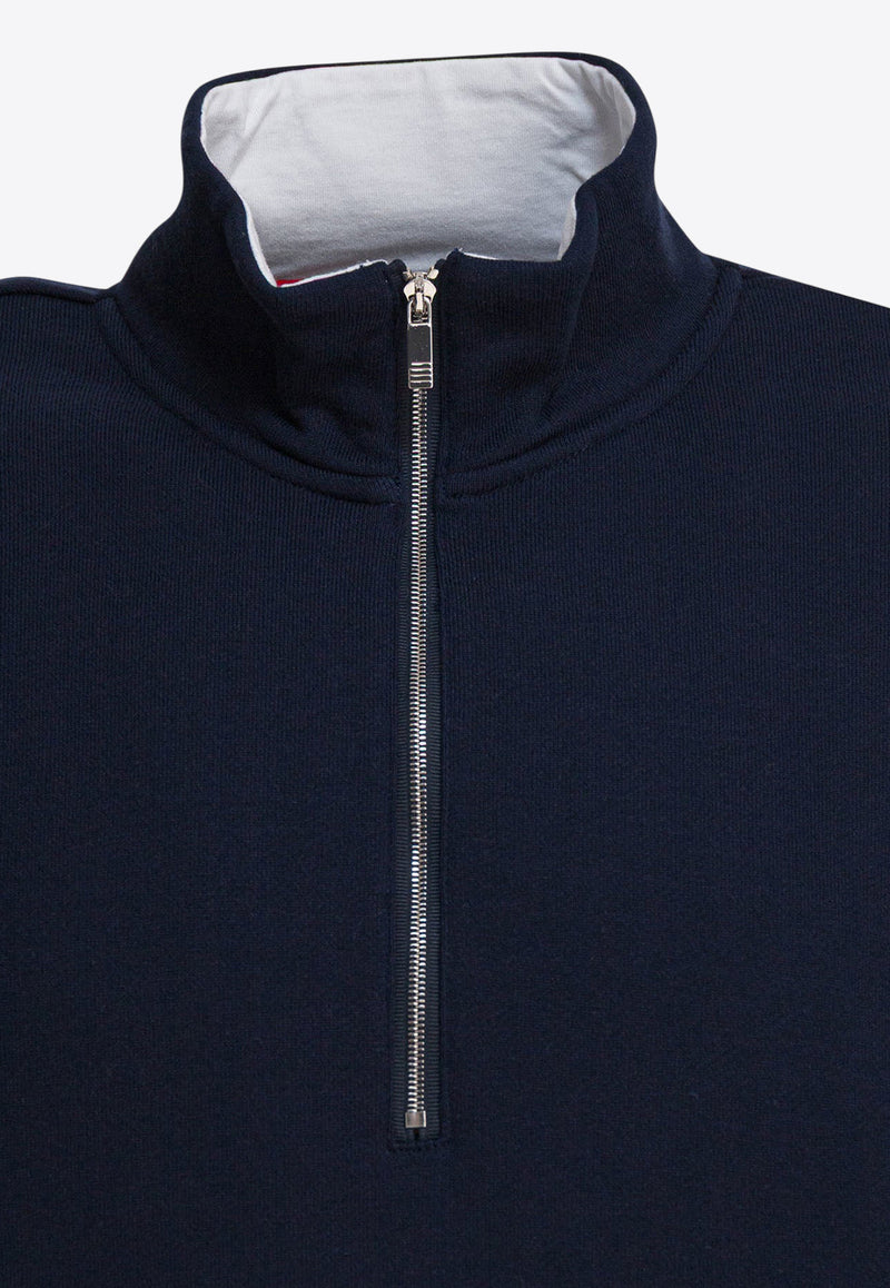 Thom Browne Half-Zip Ribbed Sweater Blue MJT503A03037415_d6c13f2f-131f-492e-b176-e96854db8378