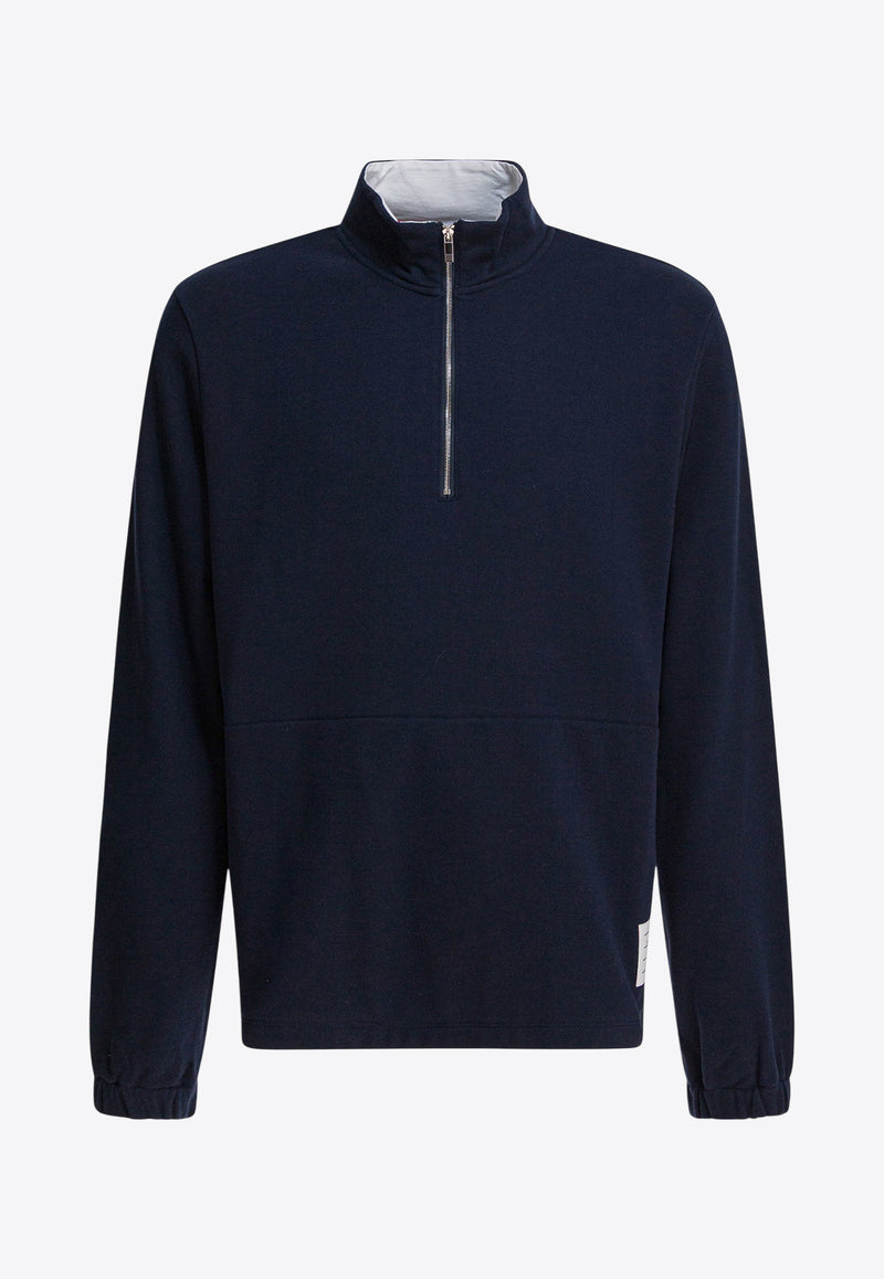 Thom Browne Half-Zip Ribbed Sweater Blue MJT503A03037415_d6c13f2f-131f-492e-b176-e96854db8378