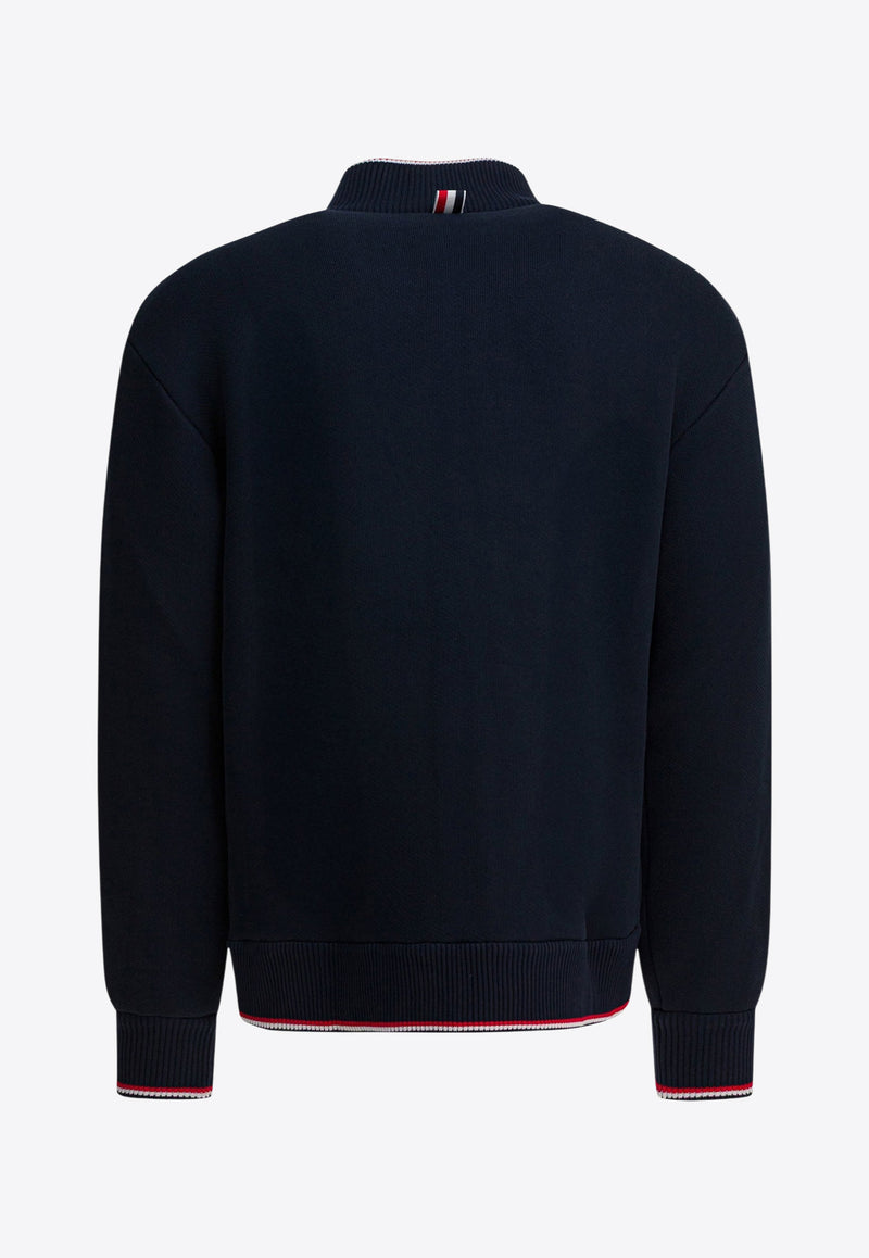 Thom Browne Name Tag Patch Zip-Up Jacket Blue MJT545AJ0233415_bfcde220-f83d-4c86-89f6-b99c656c136f