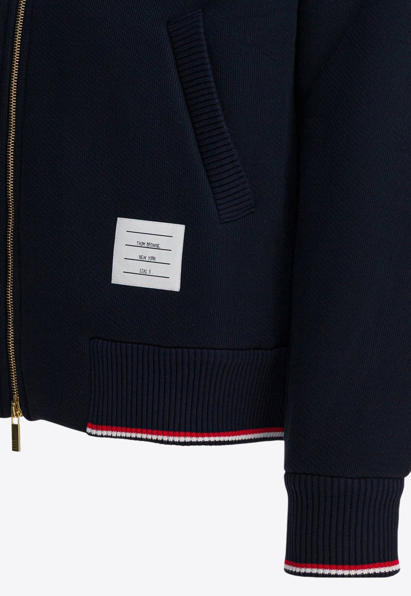 Thom Browne Name Tag Patch Zip-Up Jacket Blue MJT545AJ0233415_bfcde220-f83d-4c86-89f6-b99c656c136f