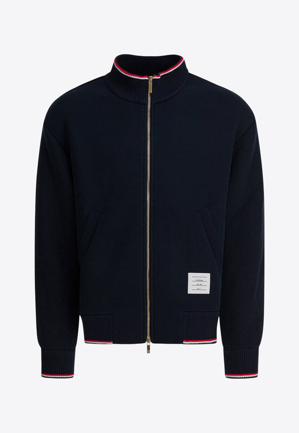 Thom Browne Name Tag Patch Zip-Up Jacket Blue MJT545AJ0233415_bfcde220-f83d-4c86-89f6-b99c656c136f