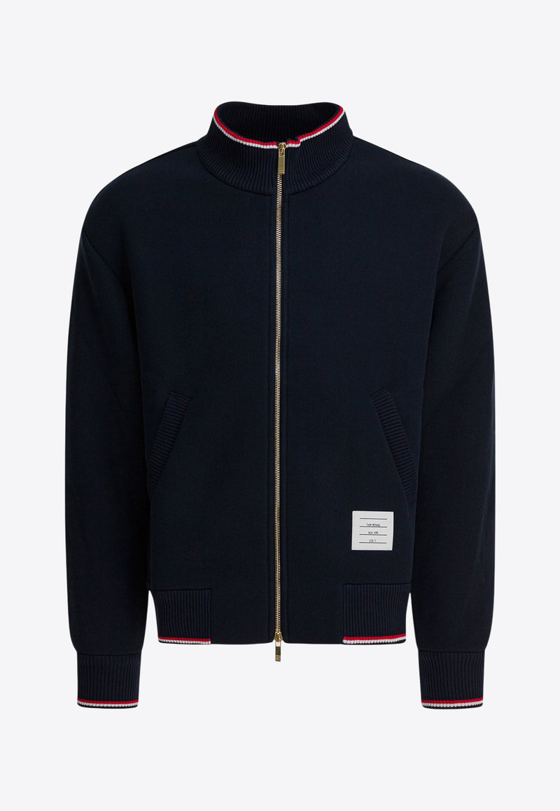 Thom Browne Name Tag Patch Zip-Up Jacket Blue MJT545AJ0233415_bfcde220-f83d-4c86-89f6-b99c656c136f