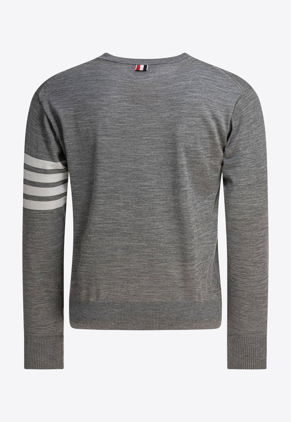 Thom Browne 4-bar Stripes Wool Sweater Gray MKA002AY1014058_80686