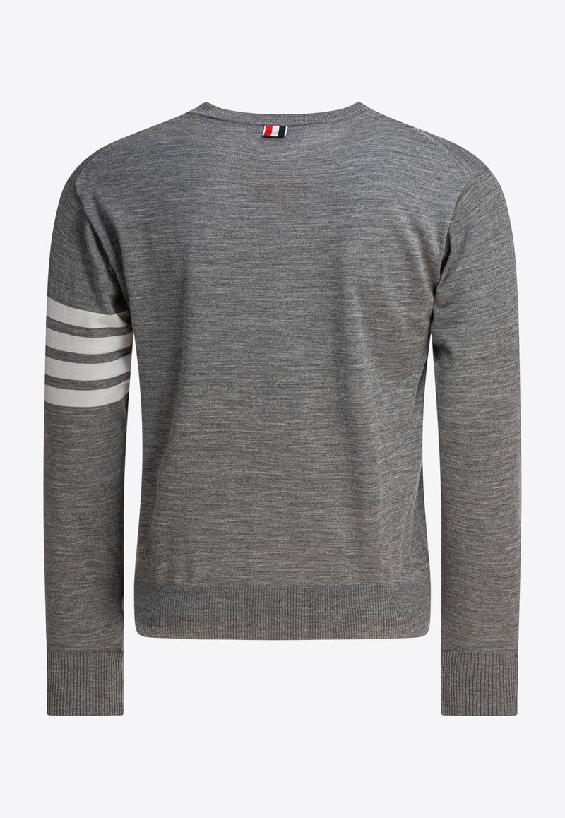 Thom Browne 4-bar Stripes Wool Sweater Gray MKA002AY1014058_80686