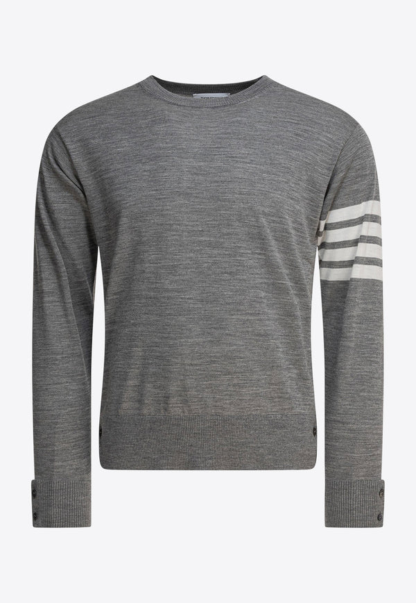 Thom Browne 4-bar Stripes Wool Sweater Gray MKA002AY1014058_80686