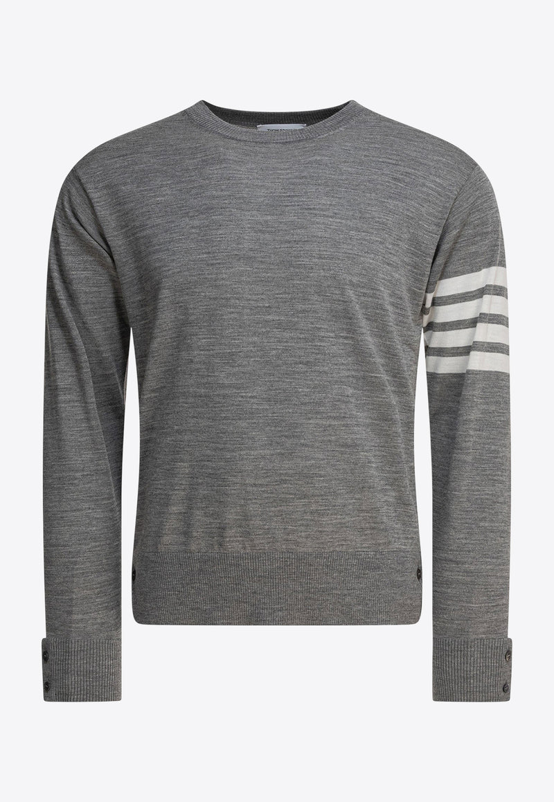 Thom Browne 4-bar Stripes Wool Sweater Gray MKA002AY1014058_80686
