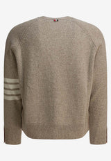 Thom Browne 4-bar Stripes Wool Cardigan Beige MKC613AY1026250_f0018bd9-2ff6-43f3-a22d-0c3d091df986