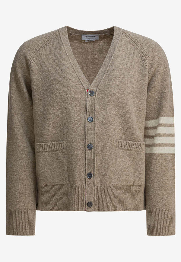 Thom Browne 4-bar Stripes Wool Cardigan Beige MKC613AY1026250_f0018bd9-2ff6-43f3-a22d-0c3d091df986