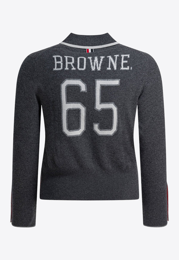 Thom Browne Browne 65 Long-Sleeved Polo T-shirt Black MKP150AY2001035_306af716-3ea9-42fa-9013-e85685d80b63