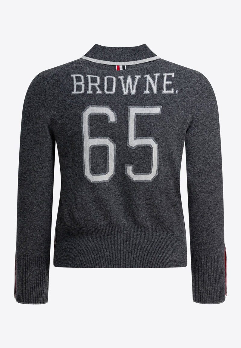 Thom Browne Browne 65 Long-Sleeved Polo T-shirt Black MKP150AY2001035_306af716-3ea9-42fa-9013-e85685d80b63