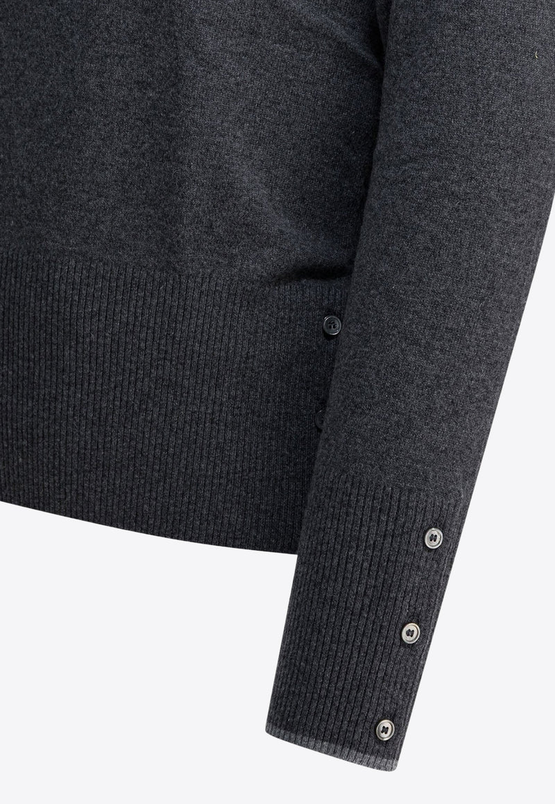 Thom Browne Browne 65 Long-Sleeved Polo T-shirt Black MKP150AY2001035_306af716-3ea9-42fa-9013-e85685d80b63