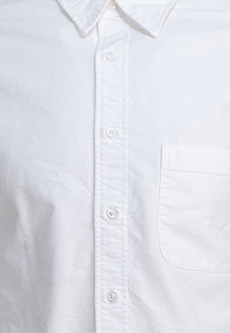 Thom Browne Name Tag Patch Long-Sleeved Shirt White MWL010EF0313100_80837